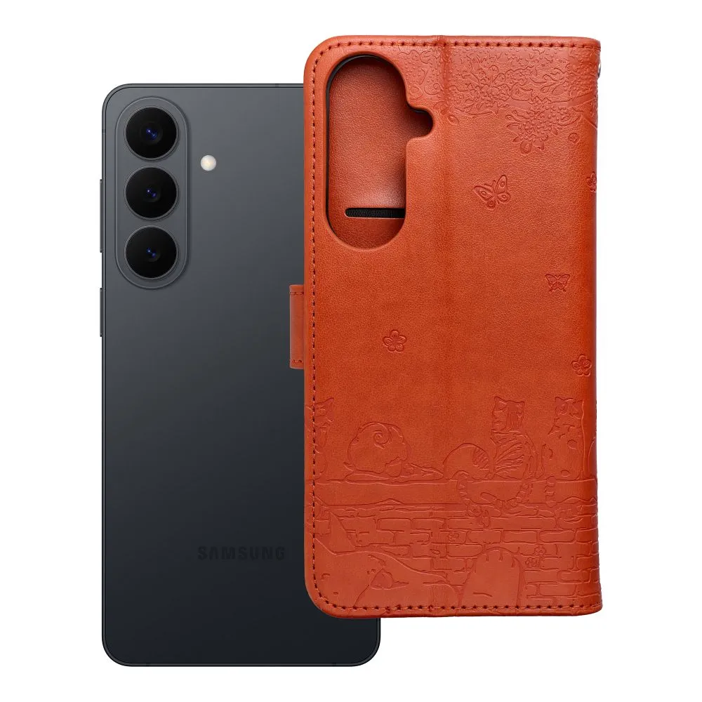 Flip case passend für Samsung S26 PLUS Mezzo Book cats brown