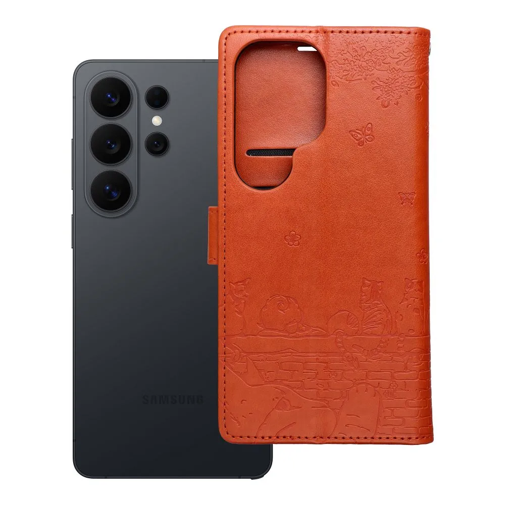 Flip case passend für Samsung S26 ULTRA Mezzo Book cats brown