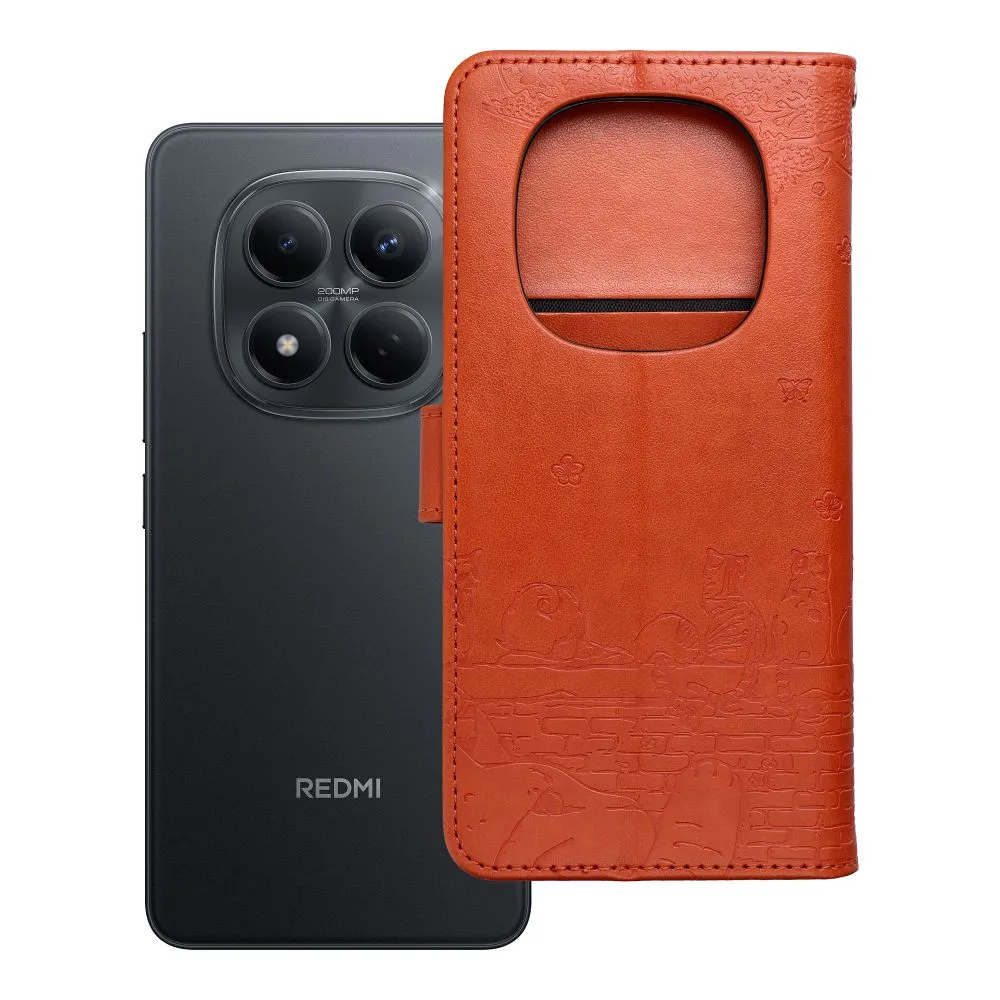 Flip case passend für Redmi NOTE 15 4G Mezzo Book cats brown