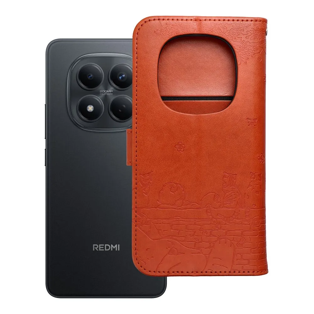 Flip case passend für Redmi NOTE 15 PRO 4G Mezzo Book cats brown