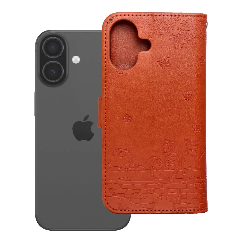 Flip case passend für iPhone 17 / 18 Mezzo Book cats brown