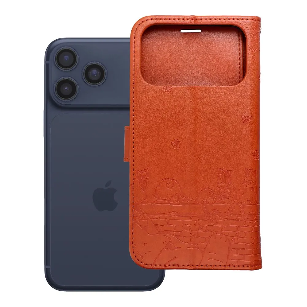 Flip case passend für iPhone 17 PRO MAX / 18 PRO MAX Mezzo Book cats brown