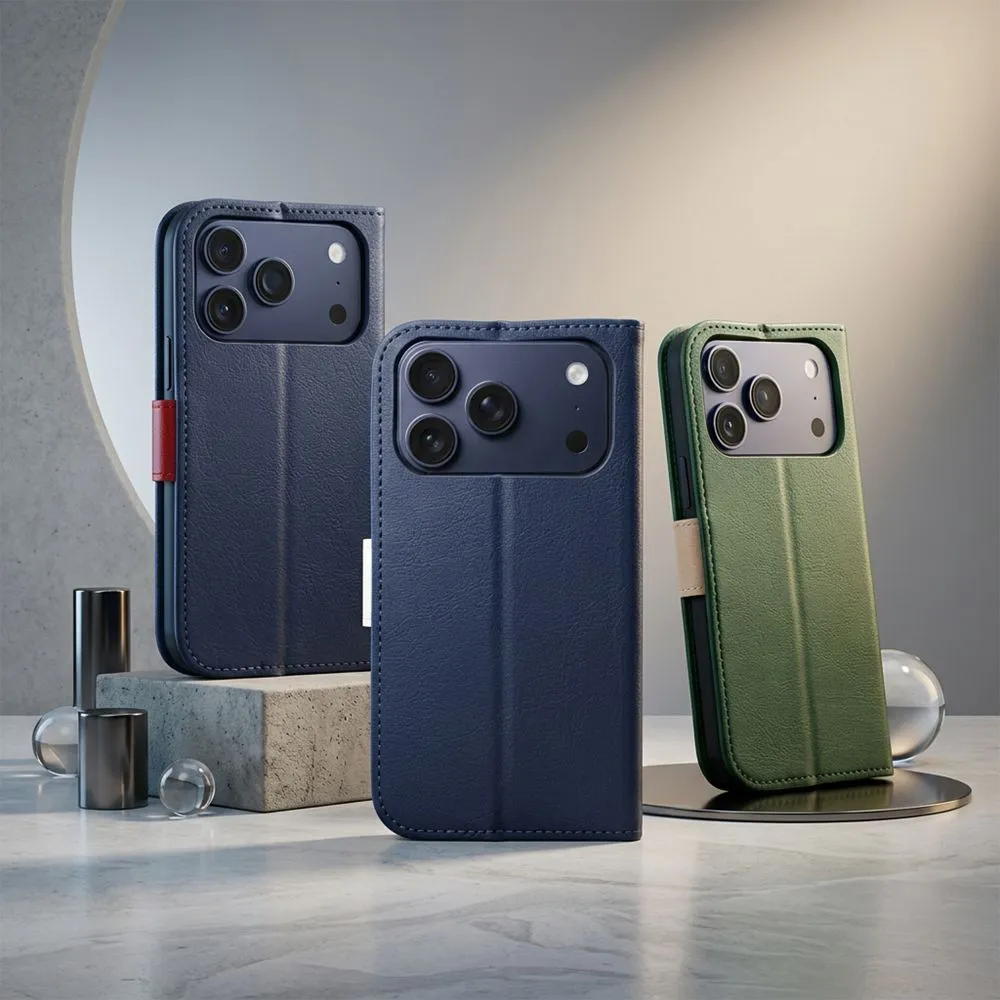 Flip case passend für iPhone 17 / 18 Split Book navy and cream