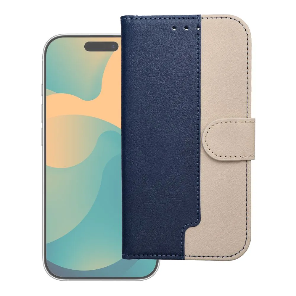 Flip case passend für iPhone 17 PRO / 18 PRO Split Book navy and cream