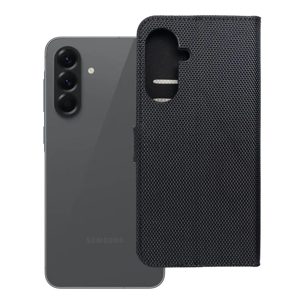 Flip case passend für Samsung A17 4Card RFID anti-theft tech fabric black