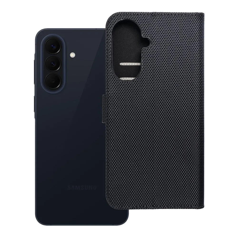 Flip case passend für Samsung A57 5G 4Card RFID anti-theft tech fabric black