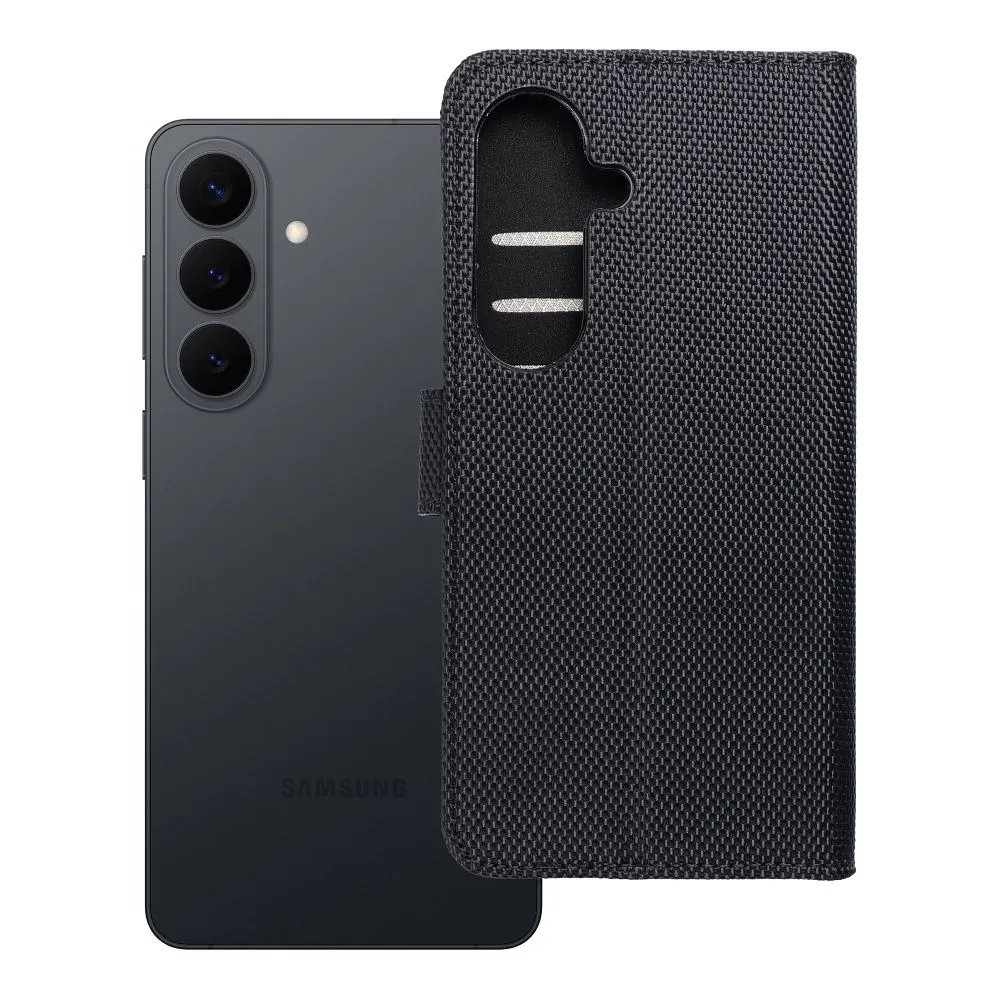 Flip case passend für Samsung S26 4Card RFID anti-theft tech fabric black