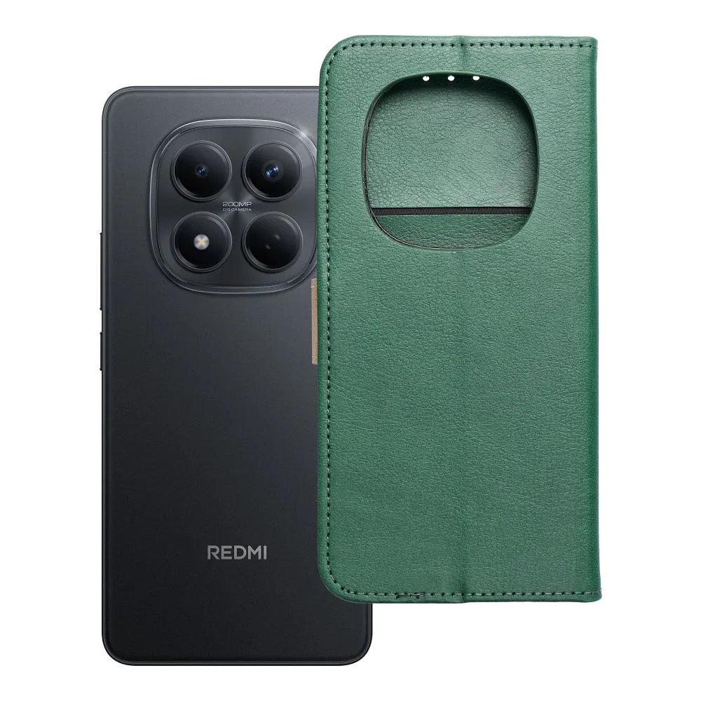 Flip case passend für Xiaomi Redmi NOTE 15 5G Split Book green and gold