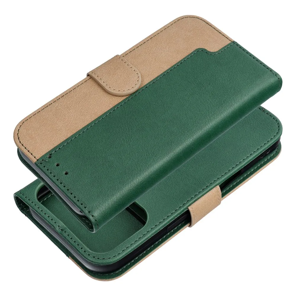 Flip case passend für Xiaomi Redmi NOTE 15 PRO 4G Split Book green and gold