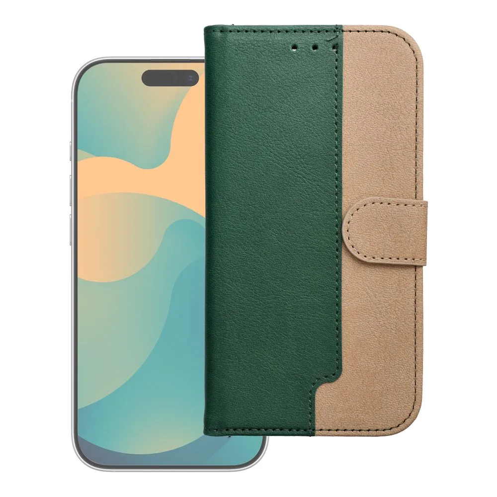 Flip case passend für iPhone 17 / 18 Split Book green and gold