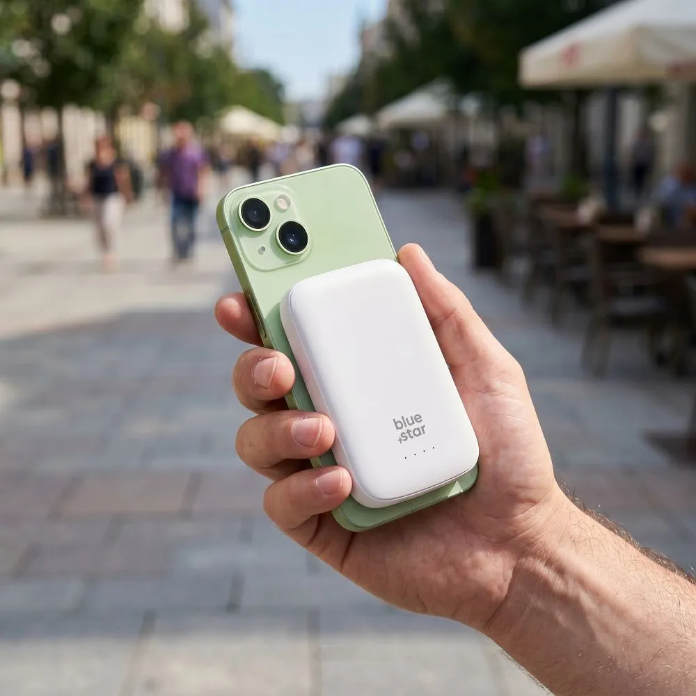 Powerbank kompatibel mit MagSafe Blue Star Slim DG-P8 15W 5000 mAh bialy
