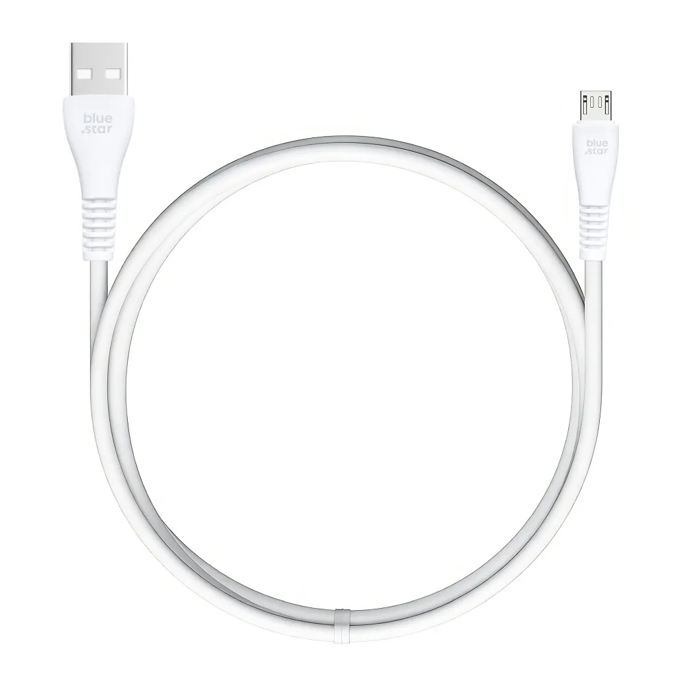 Cable USB A to Micro USB Blue Star 2A 12W 1 m PJ-DG3-A white