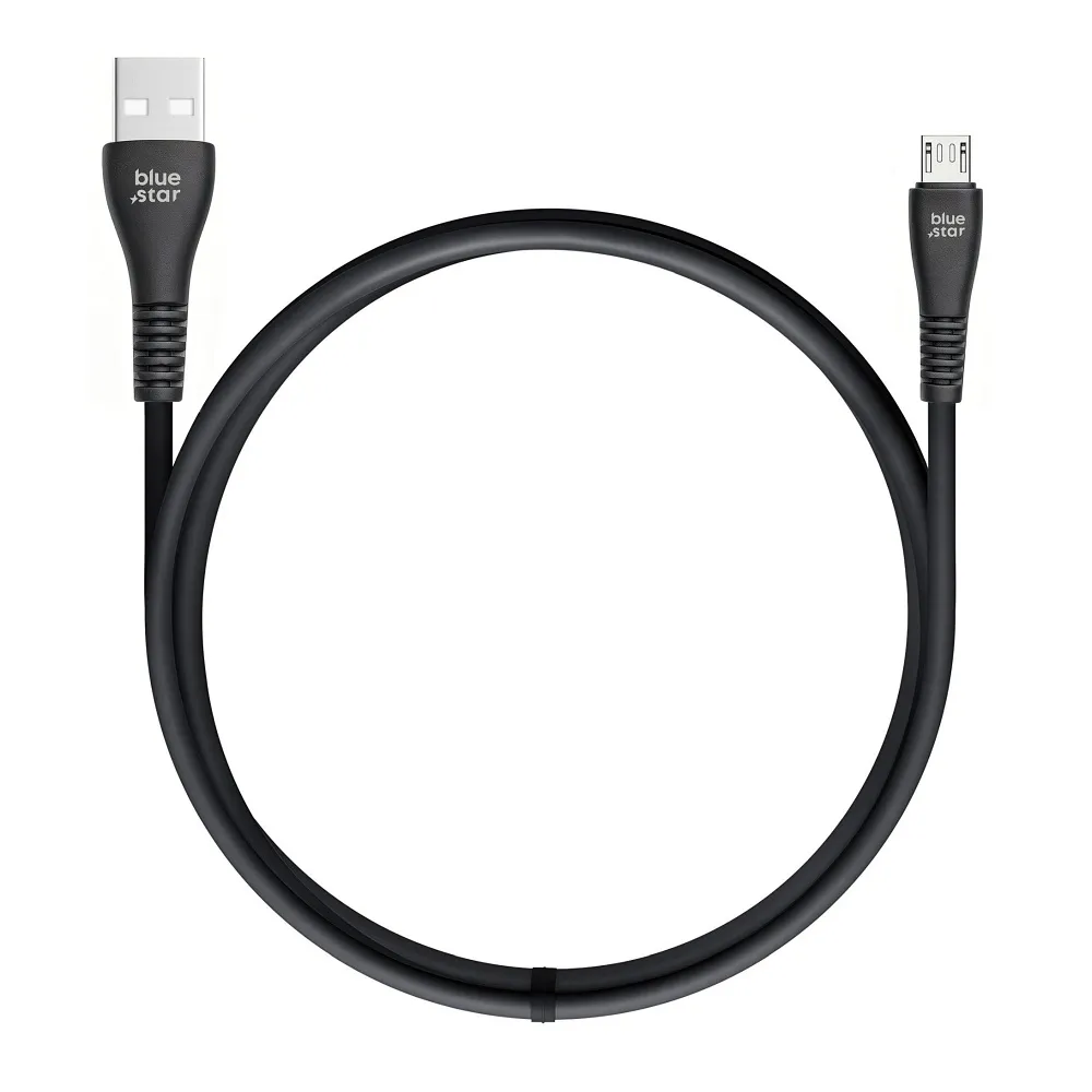 Cable USB A to Micro USB Blue Star 2A 12W 1 m PJ-DG3-A black