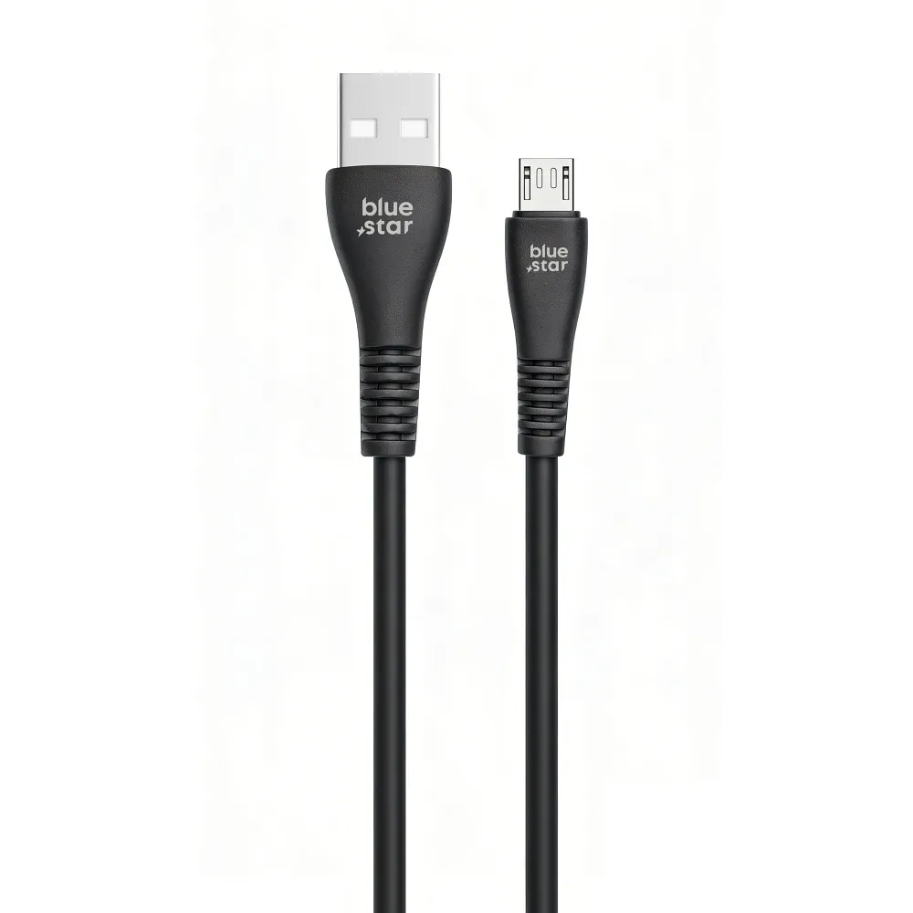 Cable USB A to Micro USB Blue Star 2A 12W 1 m PJ-DG3-A black