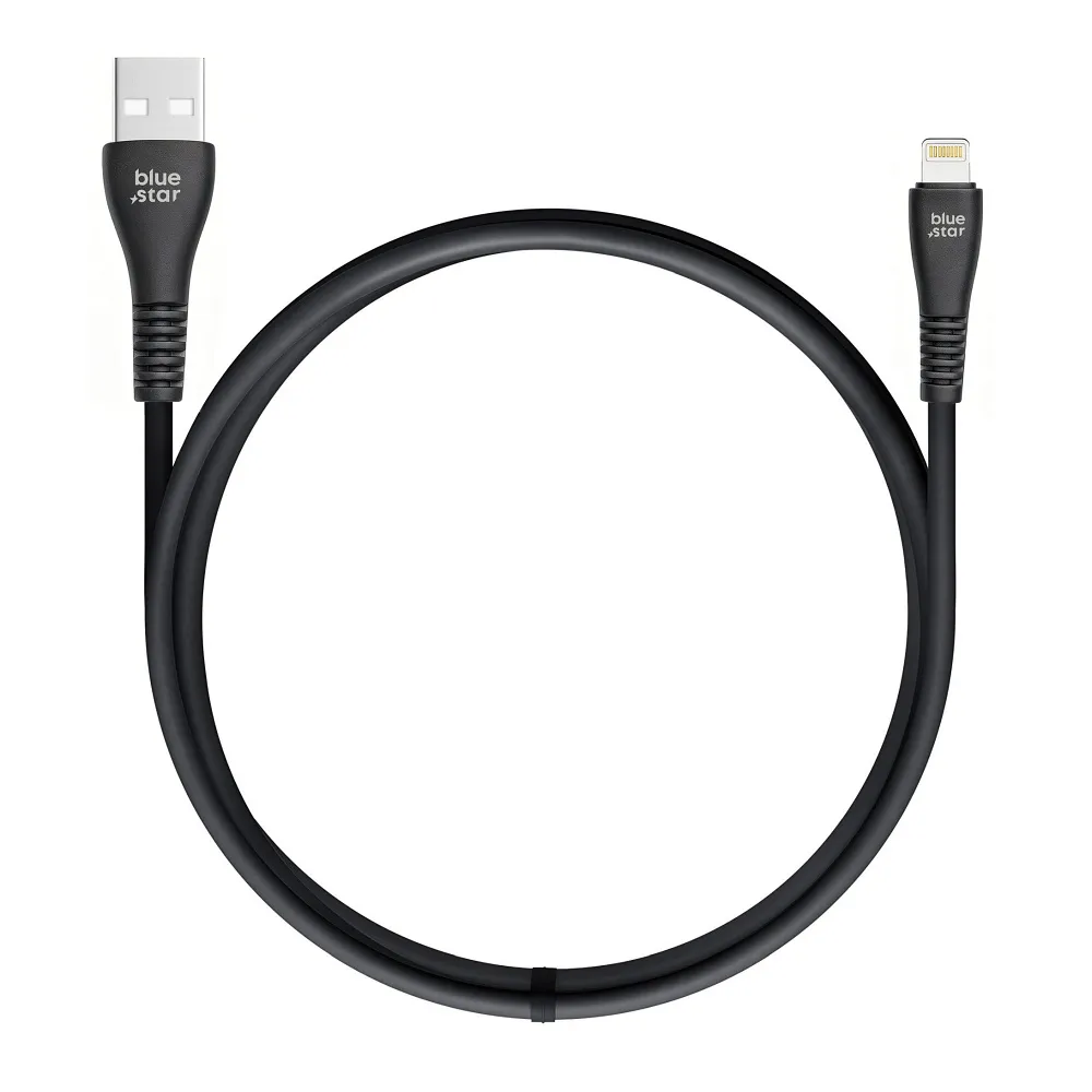 Cable USB A to Lightning Blue Star 2A 12W 1 m PJ-DG5-A black