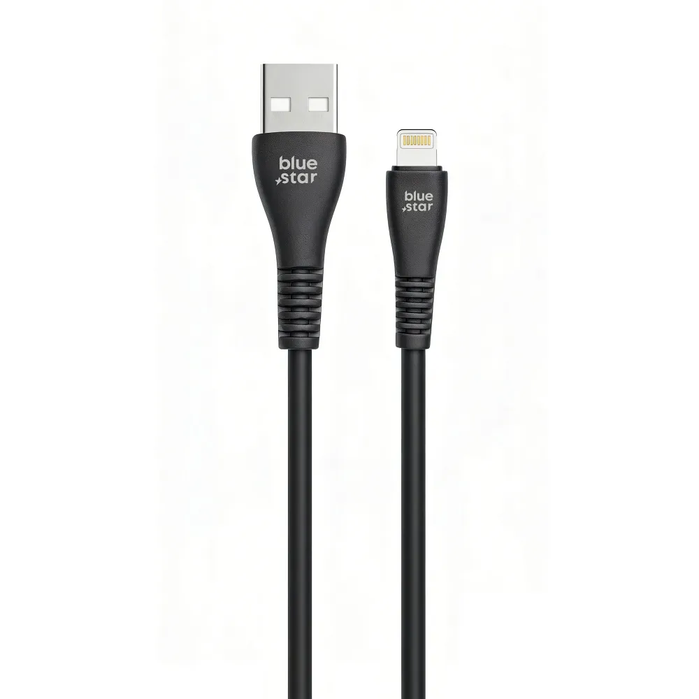 Cable USB A to Lightning Blue Star 2A 12W 1 m PJ-DG5-A black