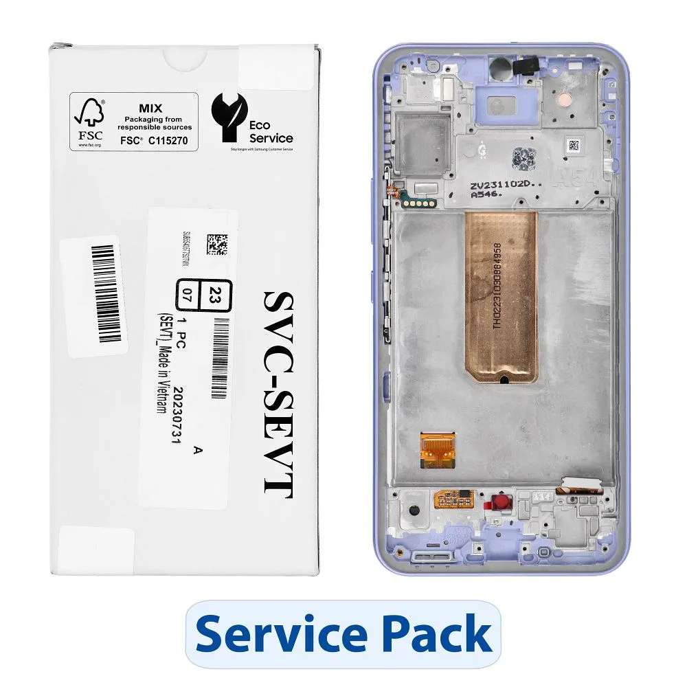 ServicePack LCD Display SAMSUNG A54 5G A546B Purple GH82-31231D