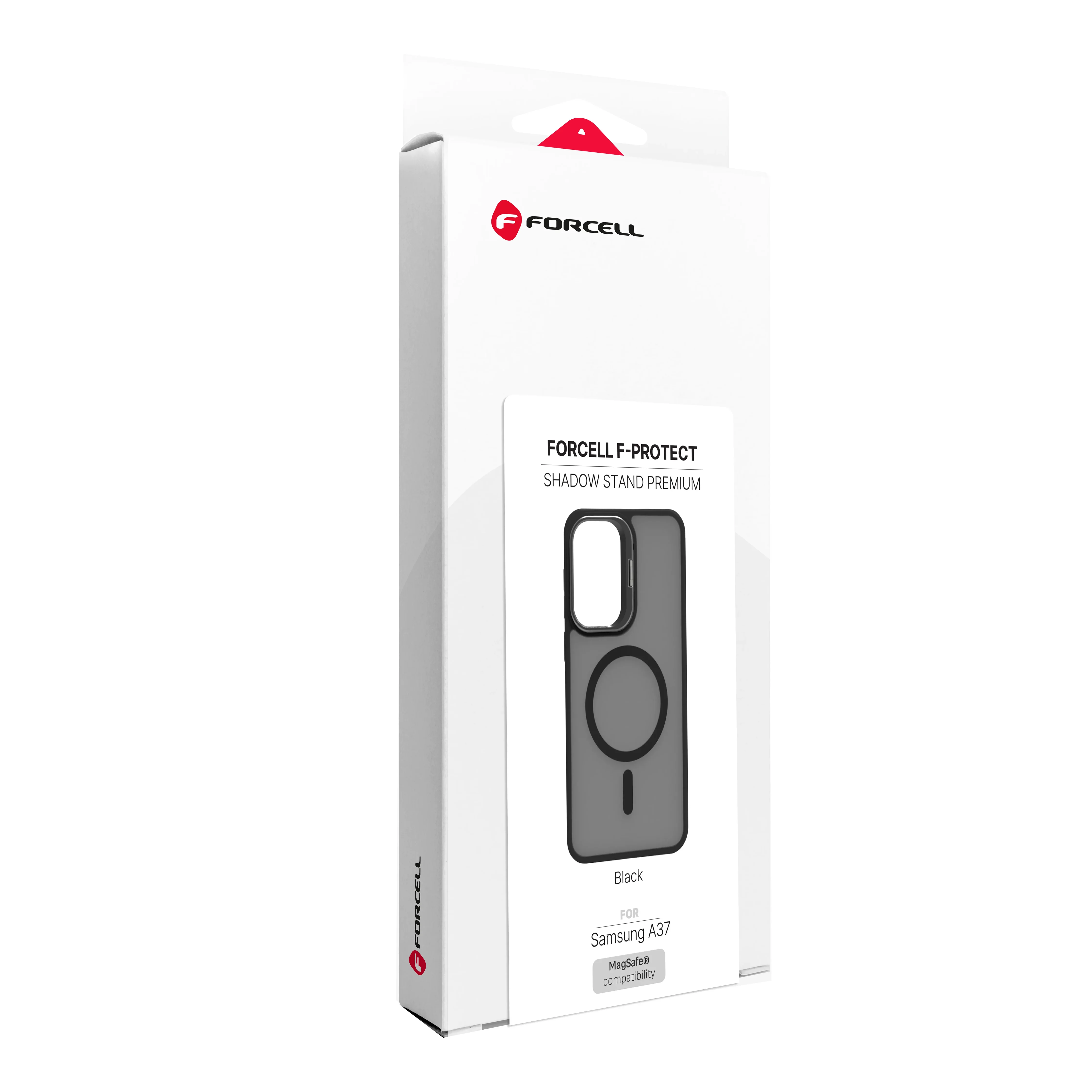 Case passend für Samsung A37 Forcell F-Protect Shadow Stand Premium kompatibel mit MagSafe black
