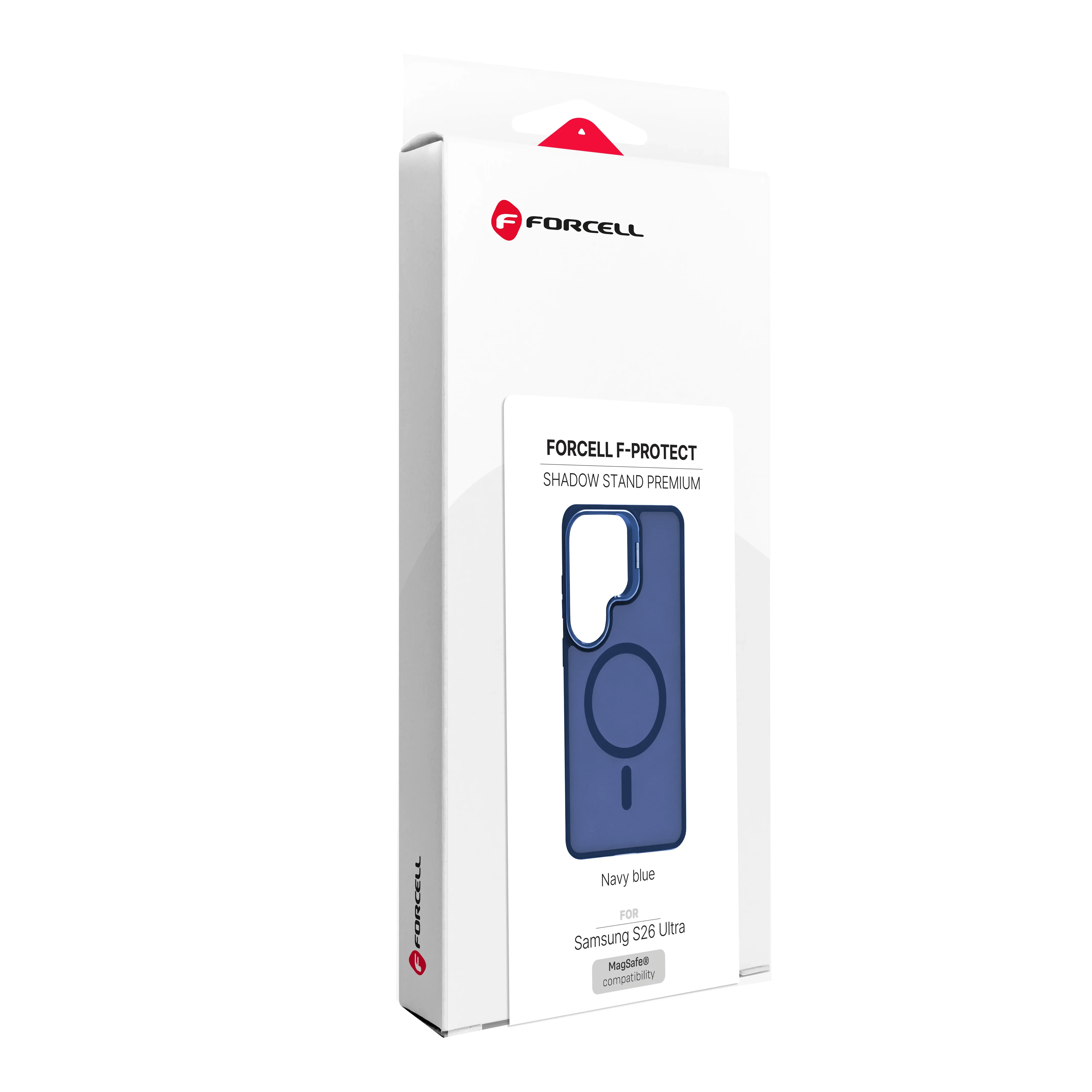 Case passend für Samsung S26 ULTRA Forcell F-Protect Shadow Stand Premium kompatibel mit MagSafe navy blue