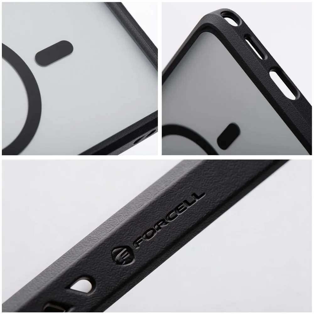 Case passend für Samsung S26 Forcell F-Protect Smoke Hybrid Premium kompatibel mit MagSafe black