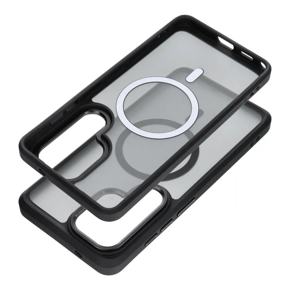 Case passend für Samsung S26 ULTRA Forcell F-Protect Smoke Hybrid Premium kompatibel mit MagSafe black