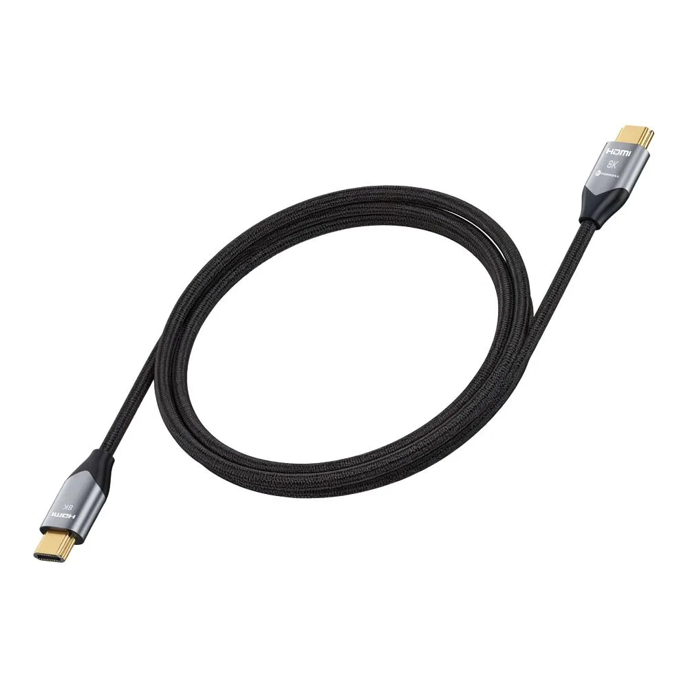 Cable HDMI 2.1 Forcell Cafule 8K 60Hz / 4K 120Hz – Ultra High Speed, HDR, eARC, VRR, 48Gbps 1 m black