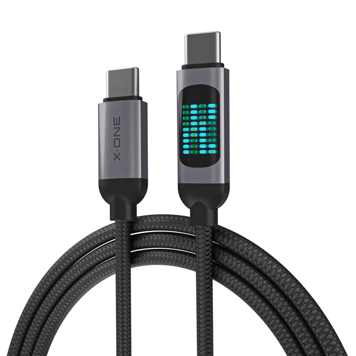 X-ONE FlowLink Running LED data cable - type C to C - 5A max 100W 1,2m black