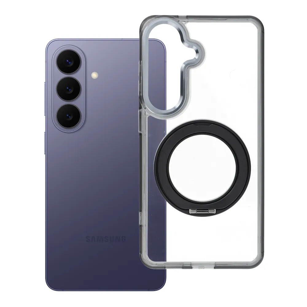 Case passend für Samsung S26 Frame Circle Stand kompatibel mit MagSafe black
