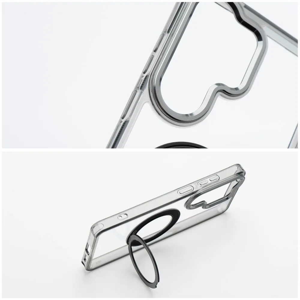 Case passend für Samsung S26 Frame Circle Stand kompatibel mit MagSafe black