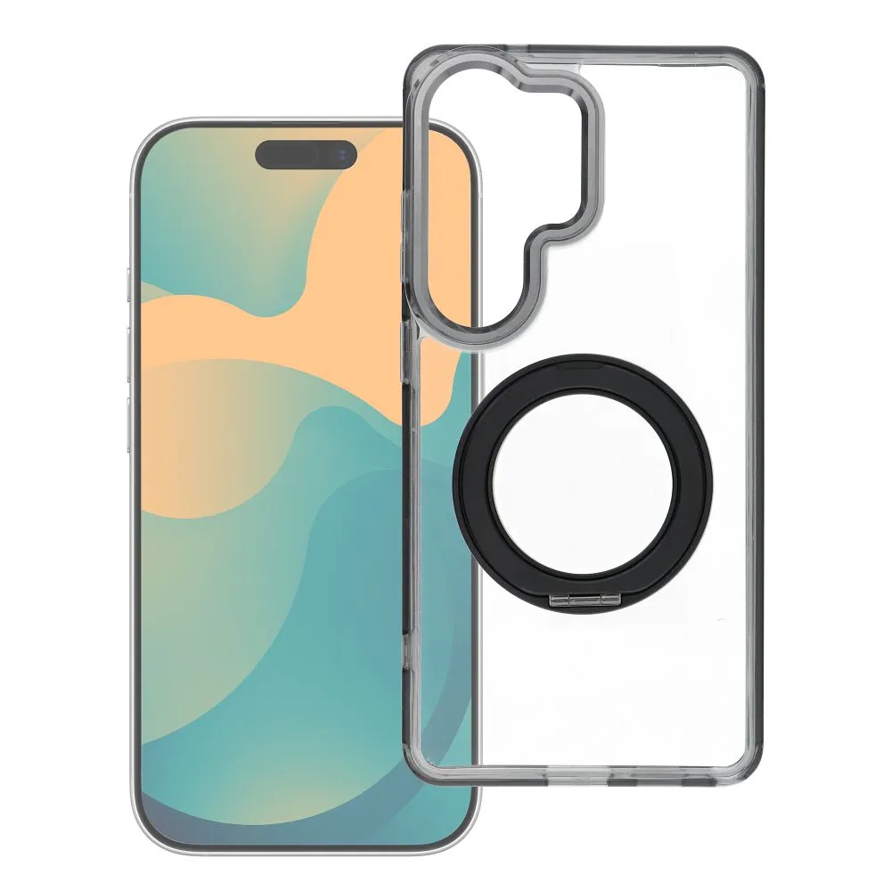 Case passend für Samsung A57 Frame Circle Stand kompatibel mit MagSafe black