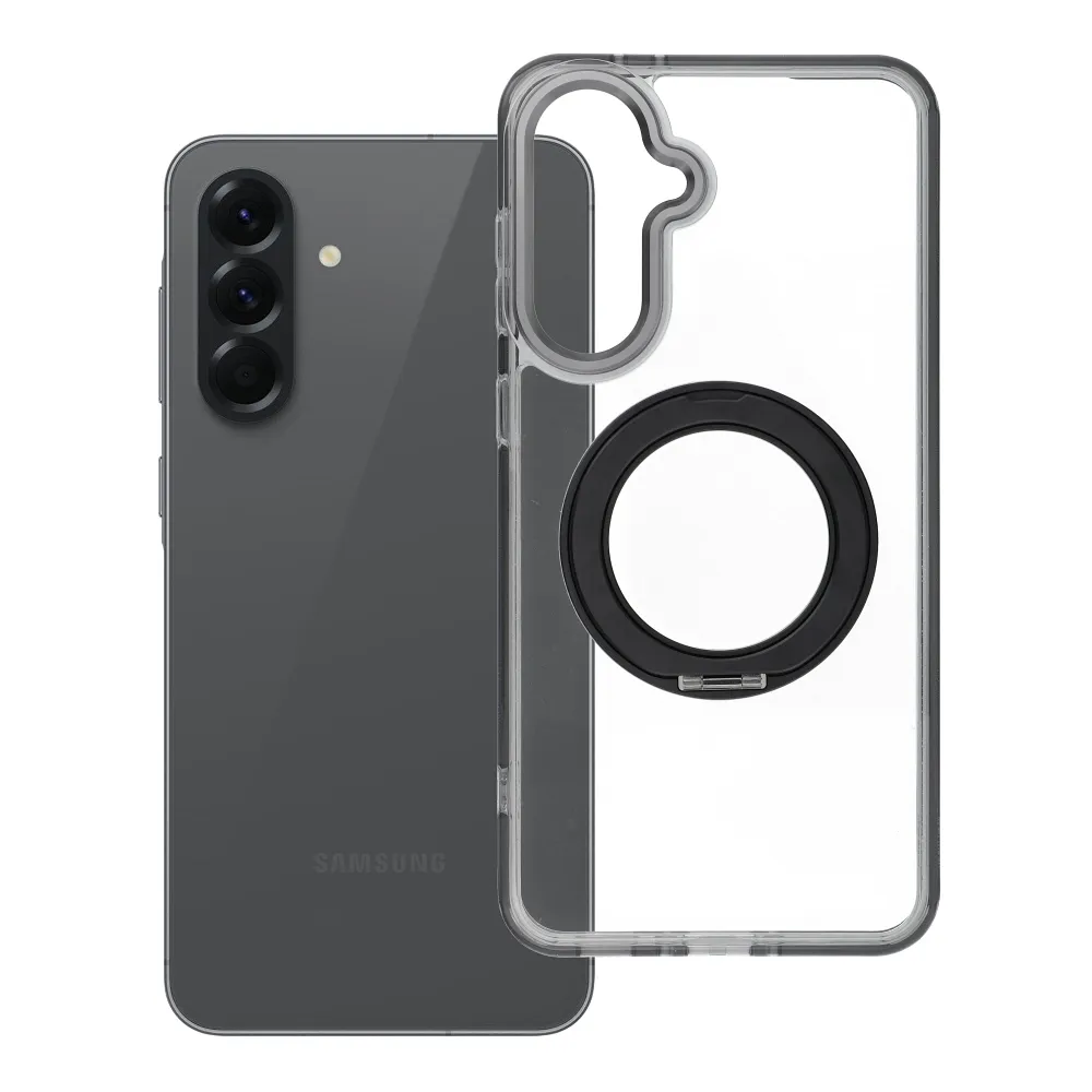 Case passend für Samsung A56 Frame Circle Stand kompatibel mit MagSafe black