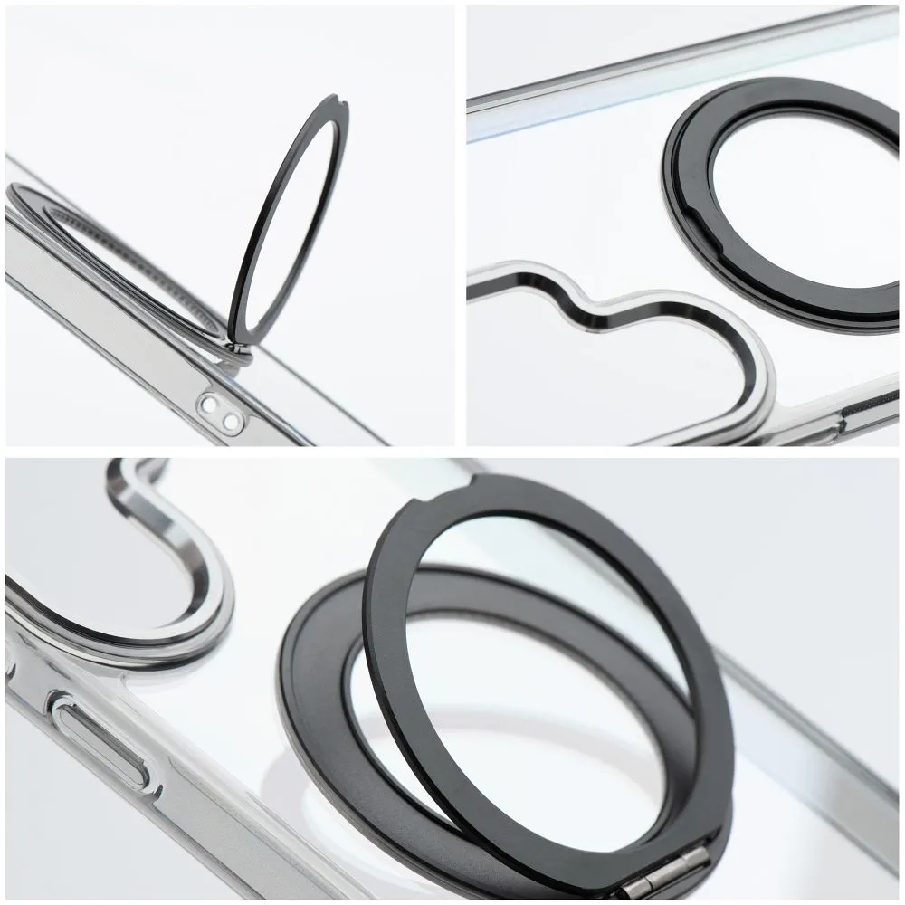 Case passend für Samsung A56 Frame Circle Stand kompatibel mit MagSafe black