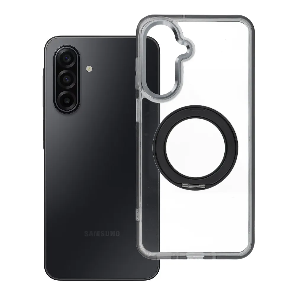 Case passend für Samsung A17 / A18 Frame Circle Stand kompatibel mit MagSafe black