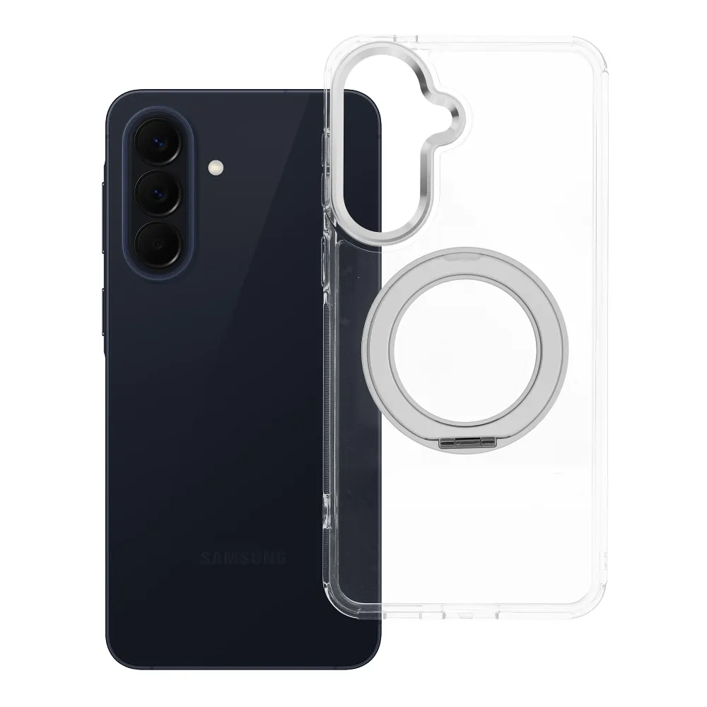 Case passend für Samsung A57 Frame Circle Stand kompatibel mit MagSafe transparent