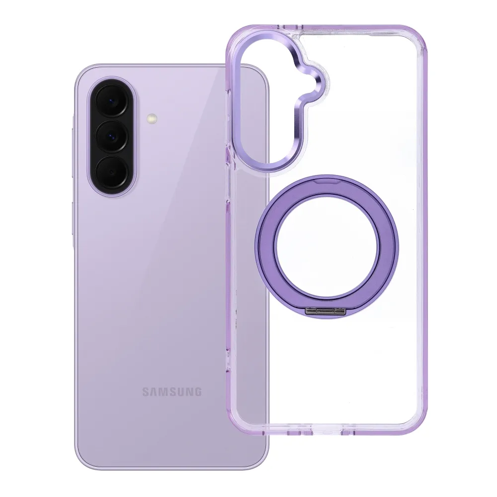Case passend für Samsung A37 Frame Circle Stand kompatibel mit MagSafe purple