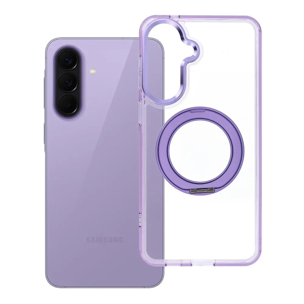 Case passend für Samsung A57 Frame Circle Stand kompatibel mit MagSafe purple