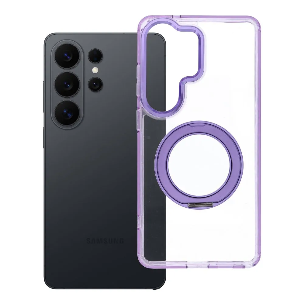 Case passend für Samsung S26 Ultra Frame Circle Stand kompatibel mit MagSafe purple