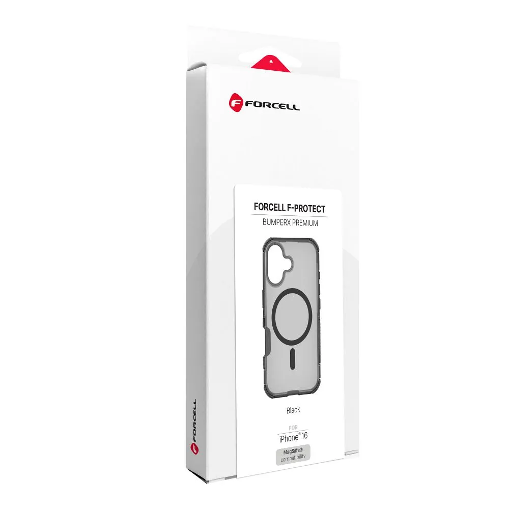 Case passend für iPhone 16 Forcell F-Protect BumperX Premium kompatibel mit MagSafe black