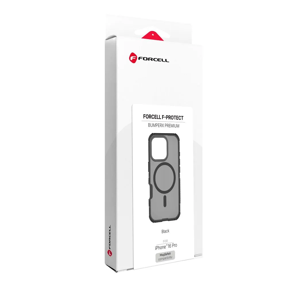 Case passend für iPhone 16 Pro Forcell F-Protect BumperX Premium kompatibel mit MagSafe black