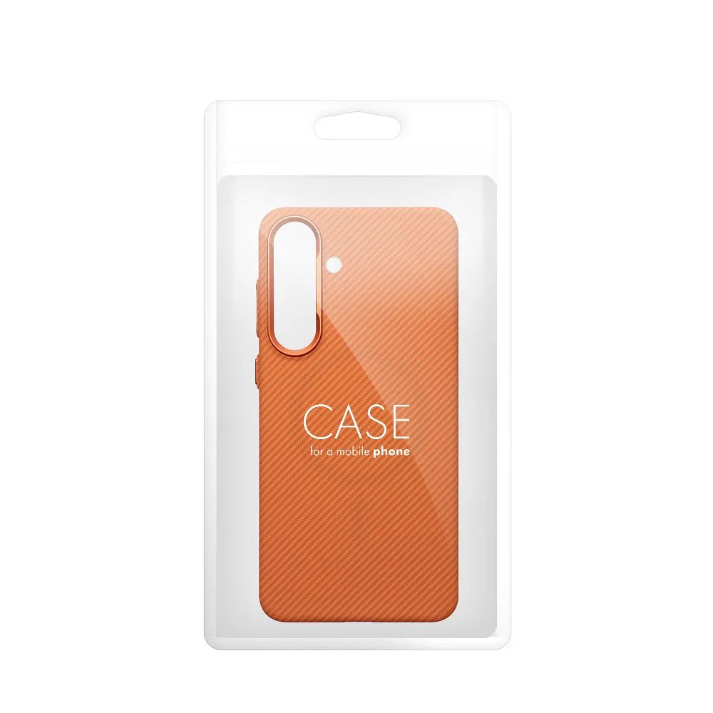 Case passend für Samsung A27 KEVLAR kompatibel mit MagSafe cosmic orange