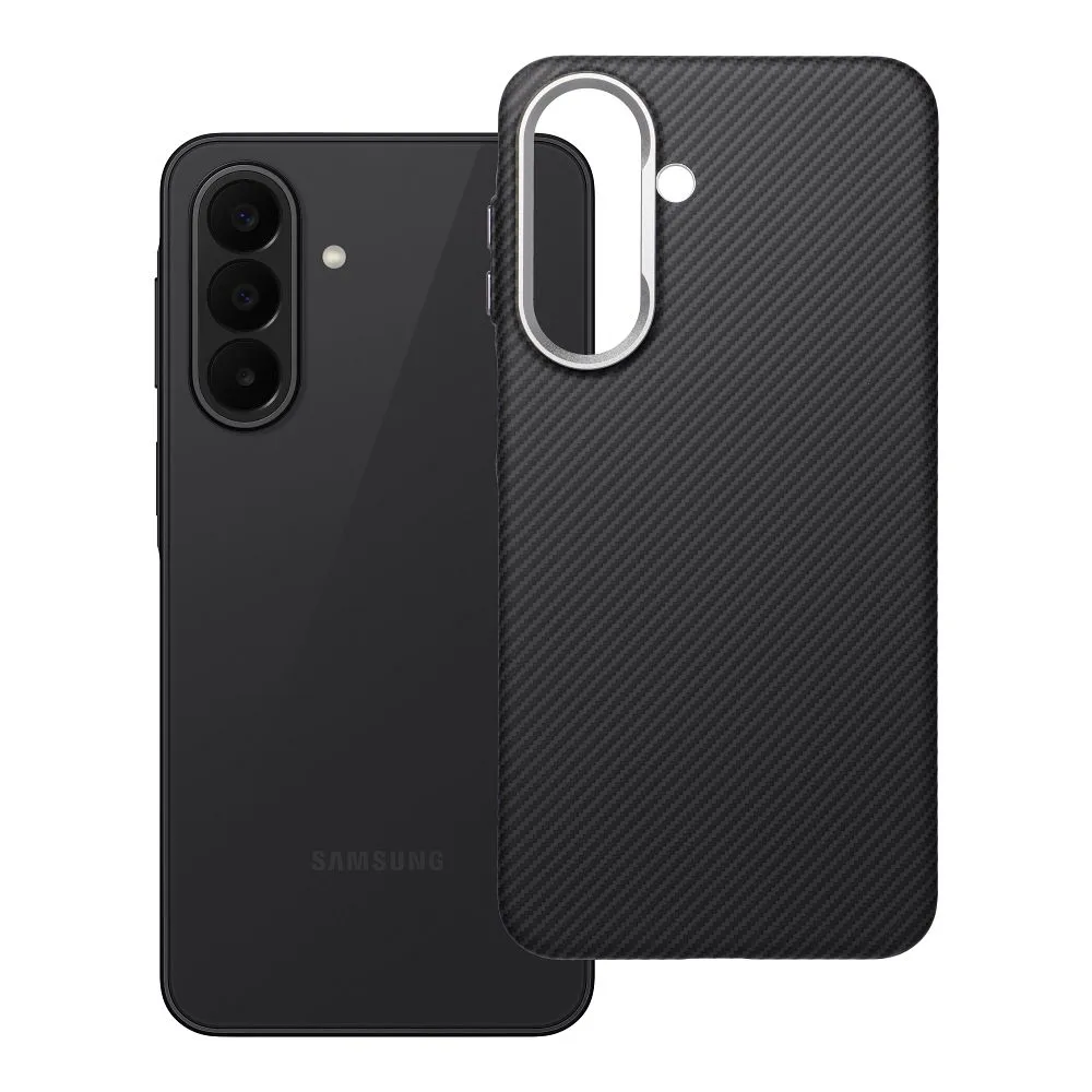 Case passend für Samsung A27 KEVLAR kompatibel mit MagSafe black