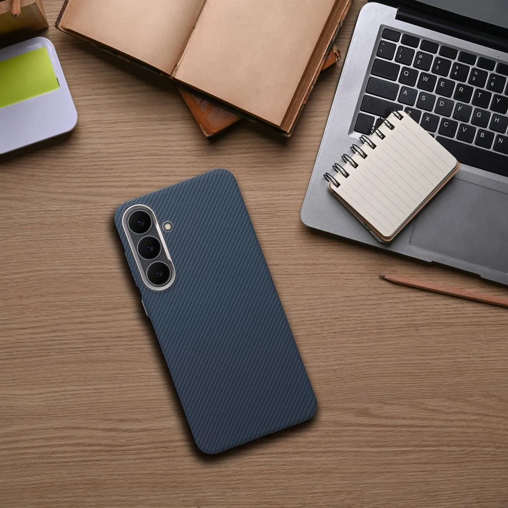 Case passend für Samsung A27 KEVLAR kompatibel mit MagSafe blue