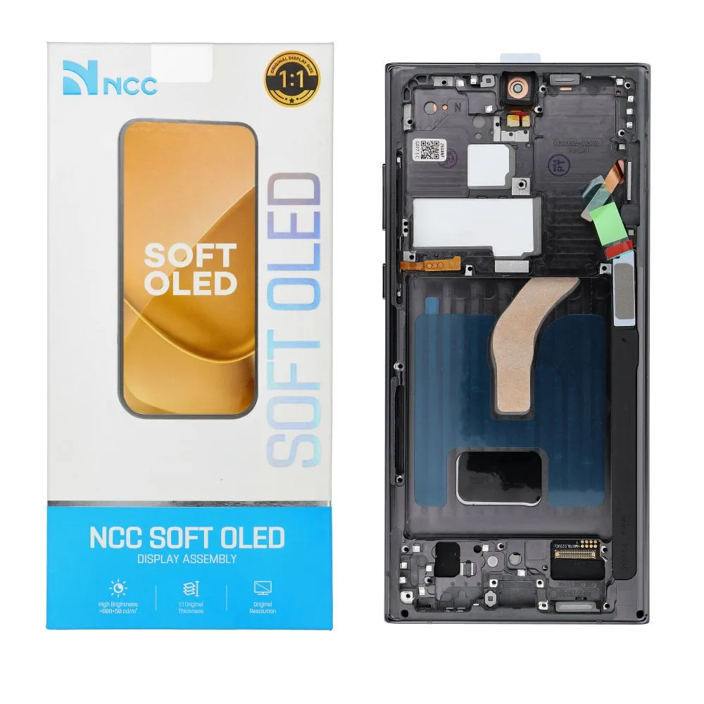 NCC LCD Display passend für SAMSUNG S22 Ultra G908 Soft Oled