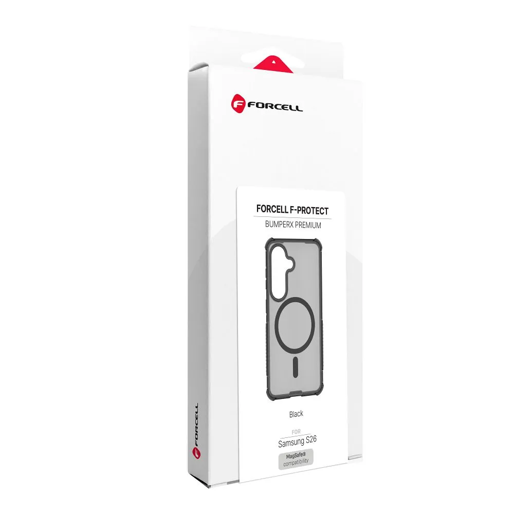 Case passend für Samsung S26 Forcell F-Protect BumperX Premium kompatibel mit MagSafe black