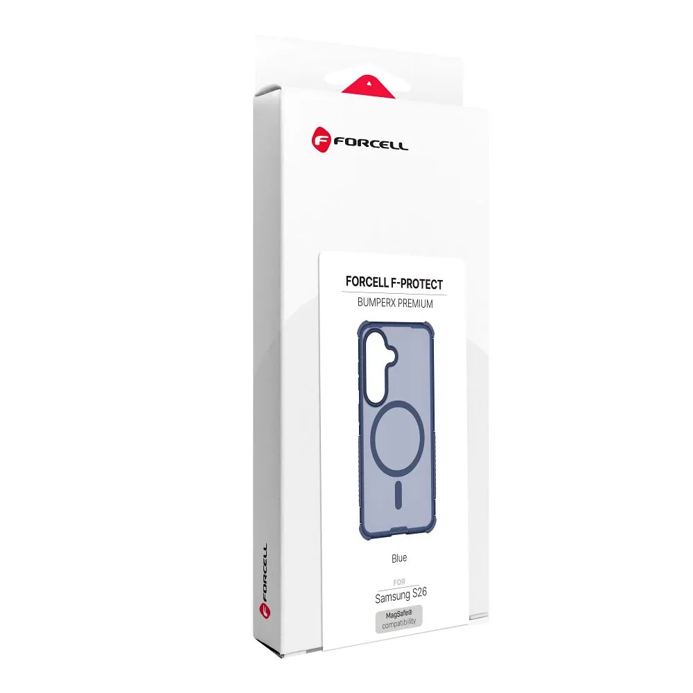 Case passend für Samsung S26 Forcell F-Protect BumperX Premium kompatibel mit MagSafe navy blue