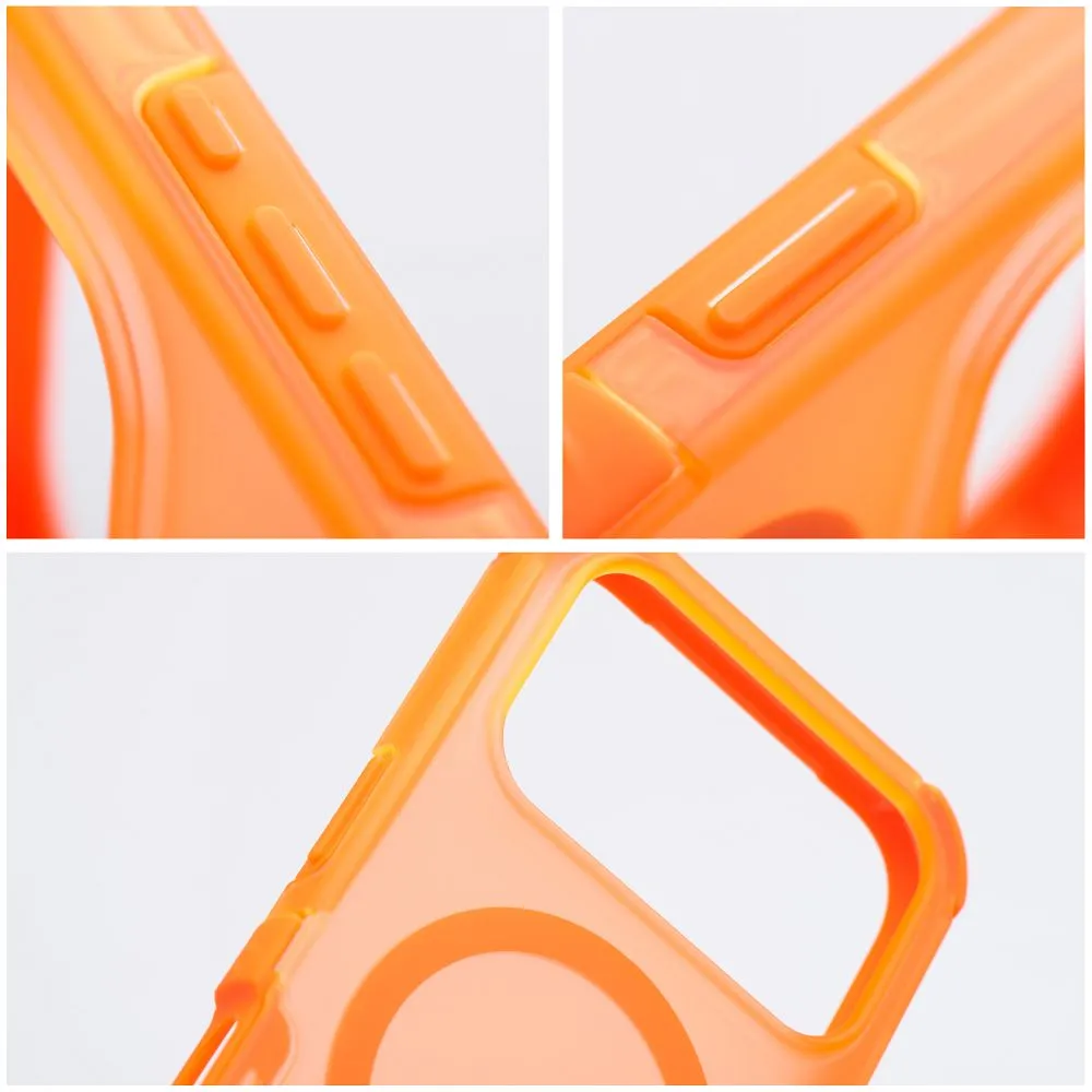 Case passend für iPhone 17 Pro Max / 18 Pro Max (low camera edge) Forcell F-Protect BumperX Premium kompatibel mit MagSafe orange