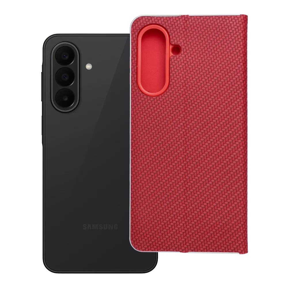 Flip case passend für Samsung A27 Luna Book Carbon red
