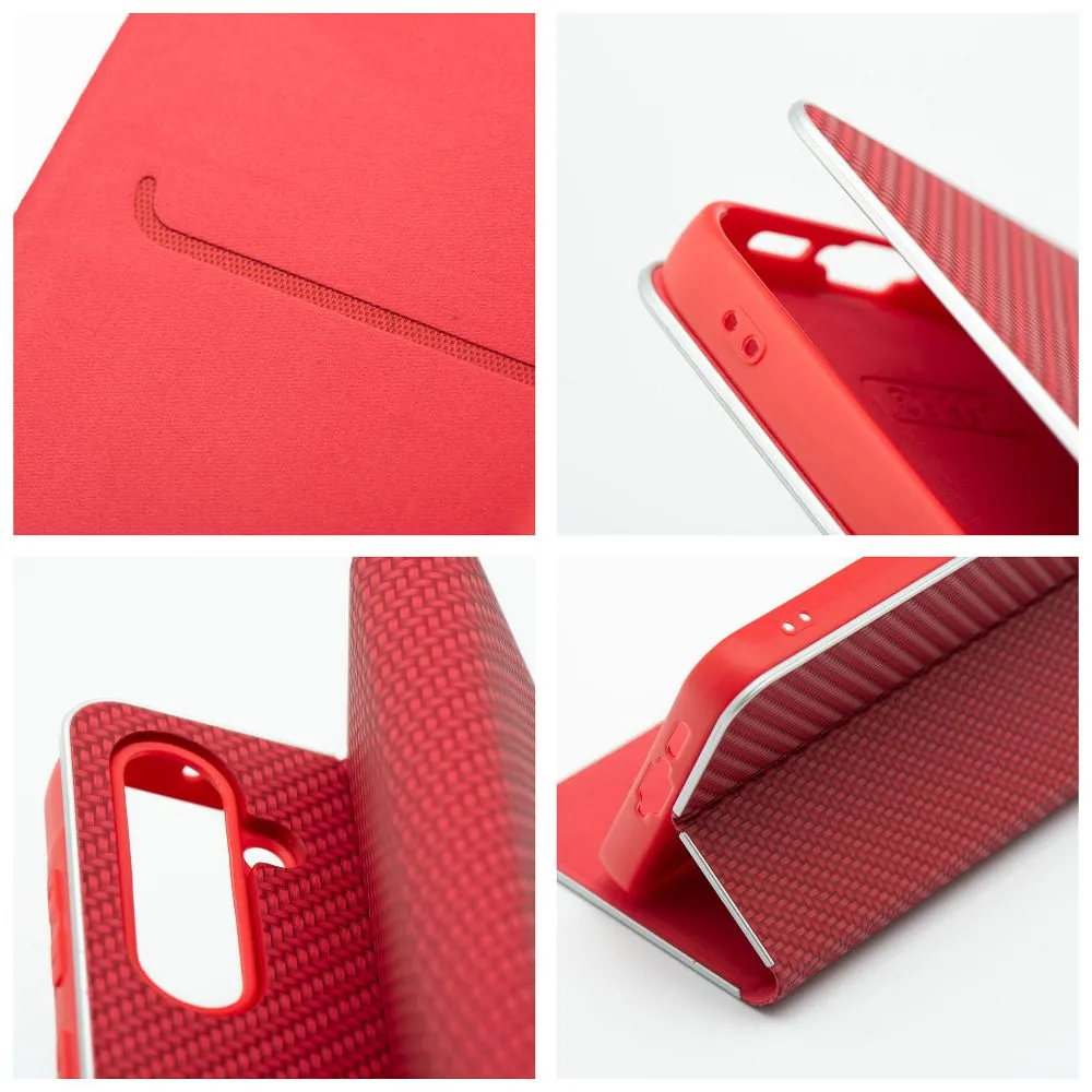 Flip case passend für Samsung A27 Luna Book Carbon red