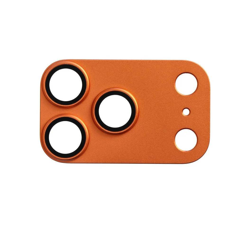 Tempered Glass Camera Lens passend für iPhone 17 PRO AR+AF Full Metal orange