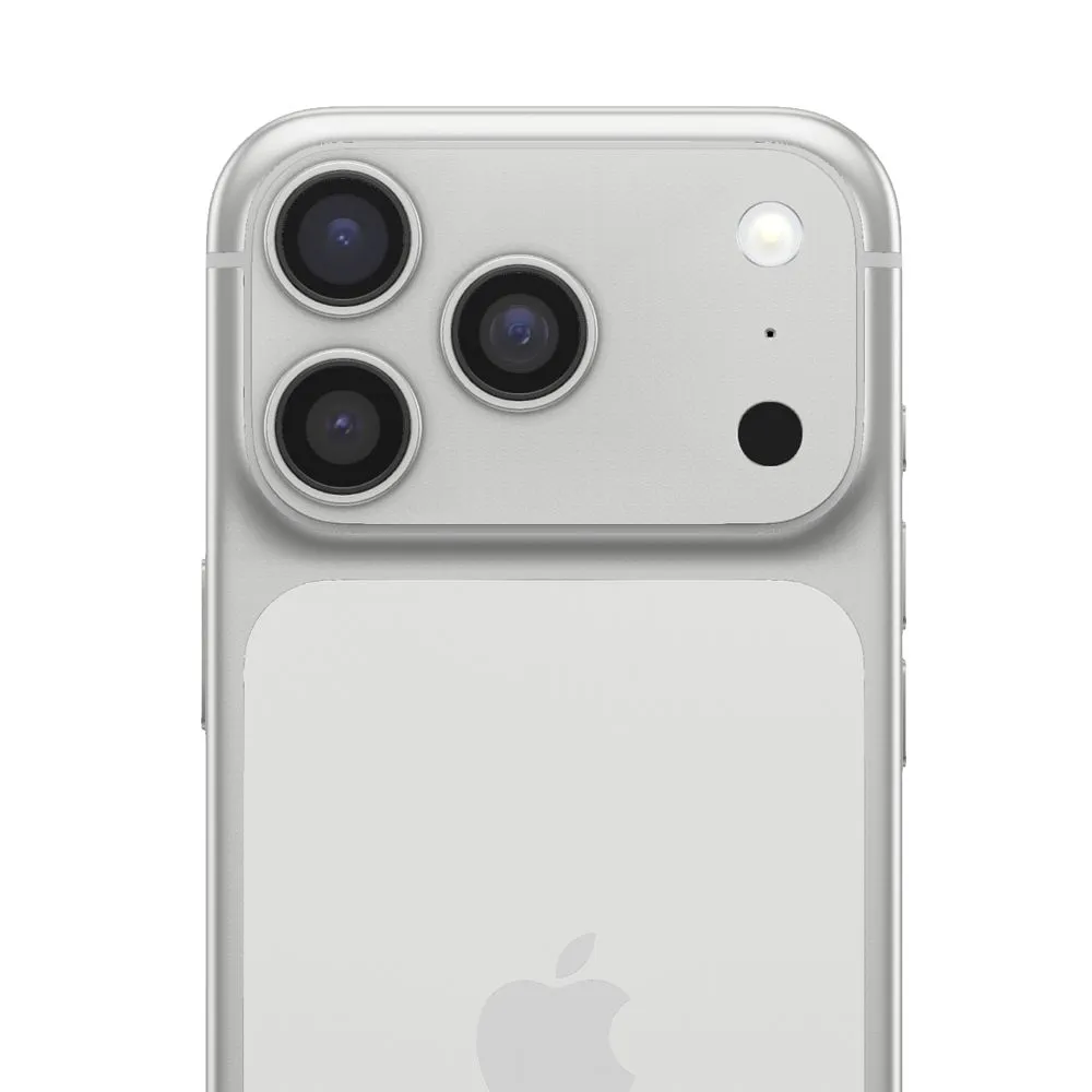 Tempered Glass Camera Lens passend für iPhone 17 PRO AR+AF Full Metal silver